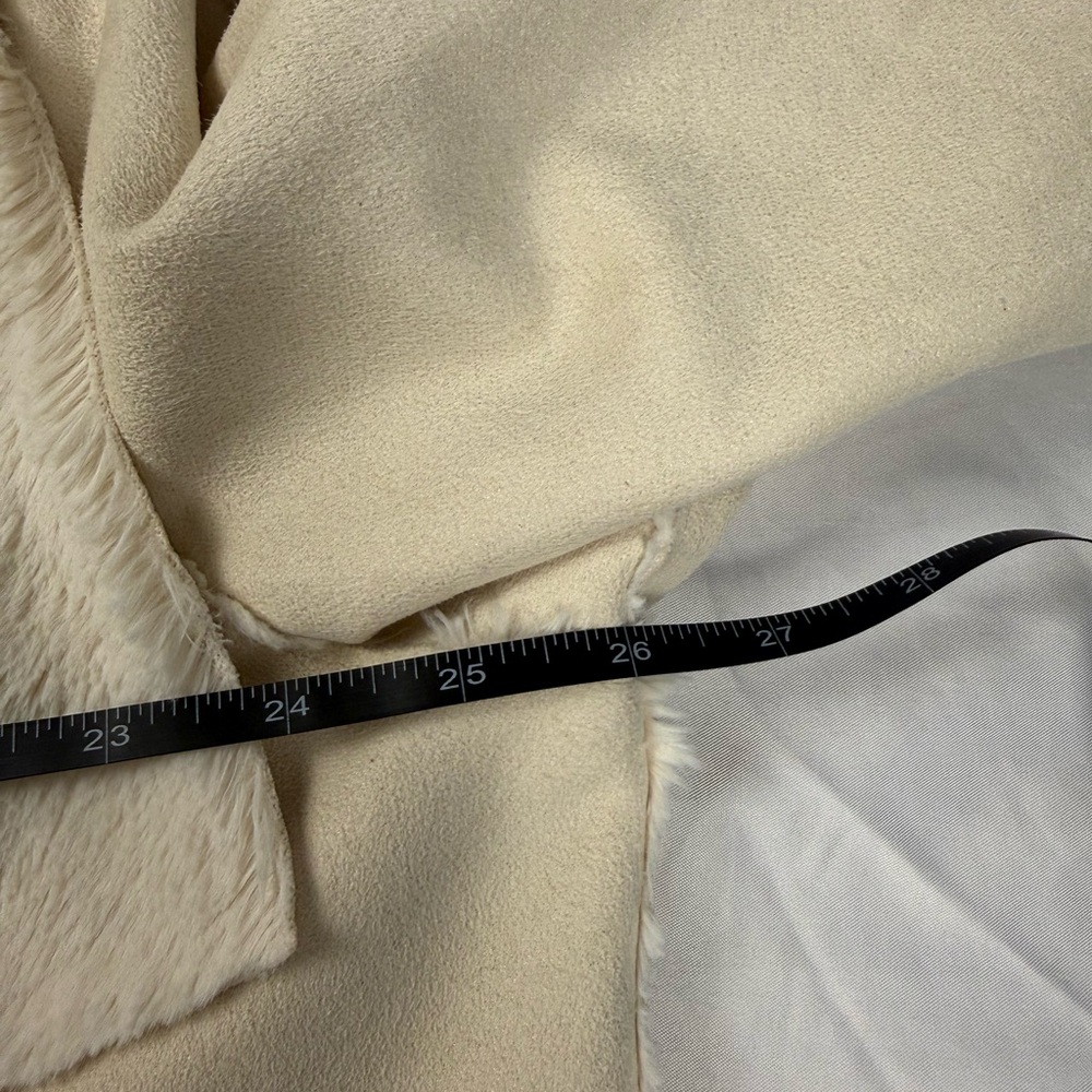 INC International Concepts Cream Faux Shearling Wrap Jacket 2X - Picture 4 of 12